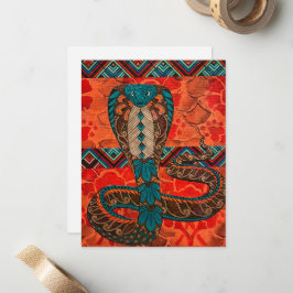 Cartão De Notas Cobra Colorida