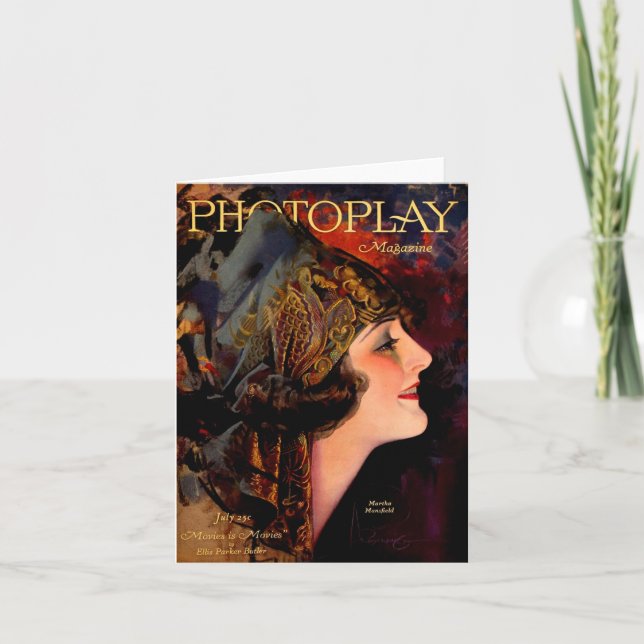 Cartão De Notas cobrir para revista Photoplay 1920 (Frente)