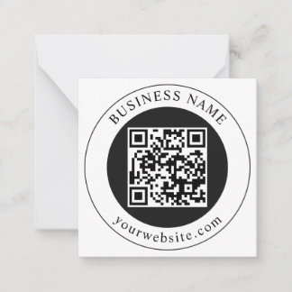 Cartão De Notas Código QR com Nome da Empresa Editável