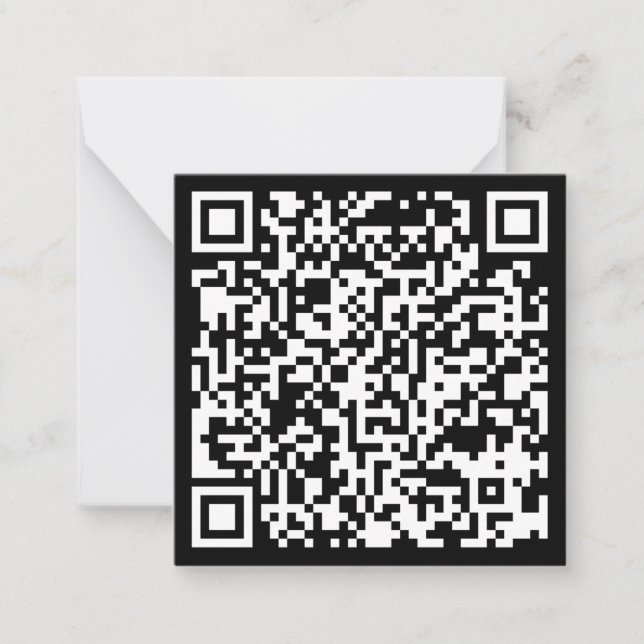 Cartão De Notas Código QR Criado instantaneamente (digitando seu U (Frente)