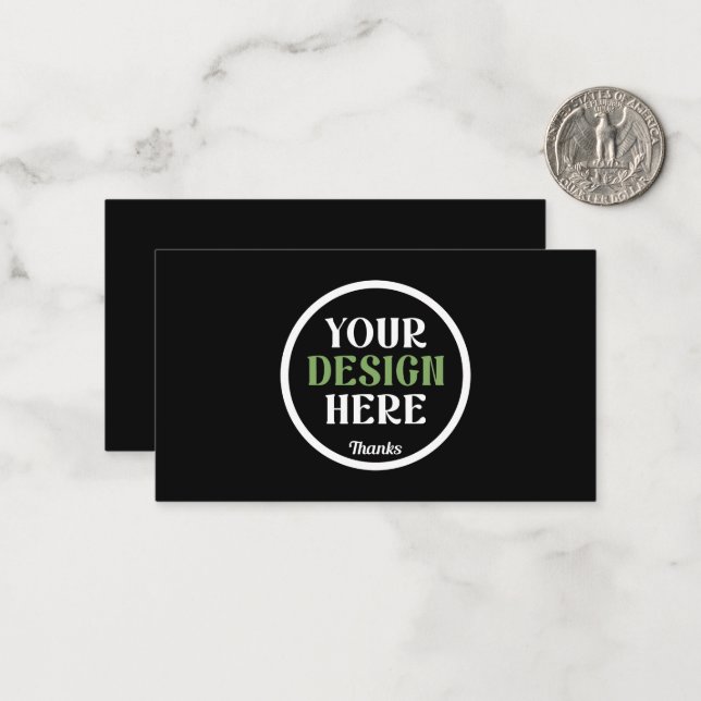Cartão De Notas Código QR de Marca Comercial Preta Personalizada (Frente/Verso In Situ)