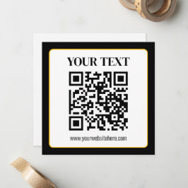 Cartão De Notas Código QR empresarial com texto superior e inferio
