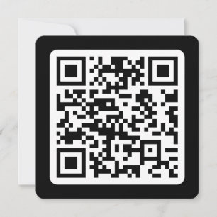 Cartão De Notas Código QR moderno editável Branco preto ou qualq