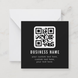 Cartão De Notas Código QR personalizável e design de texto editáve