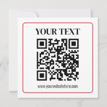 Código QR simples preto e branco com borda vermelh