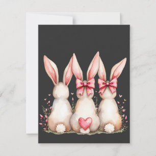 Cartão De Notas Coelhinho Cottontail Floral Coquette Arco Páscoa C