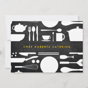 Cartão De Notas Colagem de Cozinha em Madeira Negra