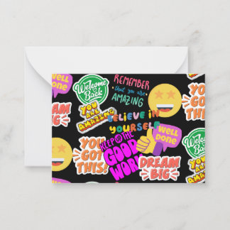 Cartão De Notas Colagem de Encorajamento Final