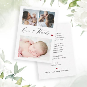 Cartão De Notas Colagem de fotos de bebê orçamento elegante obriga
