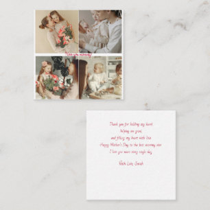 Cartão De Notas Colagem de Fotos Personalizada do Dia das Mães em 