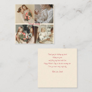Cartão De Notas Colagem de Fotos Personalizada do Dia das Mães em 