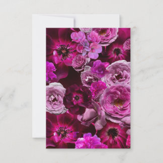 Cartão De Notas Colagem de Rosa Roxa Bonita