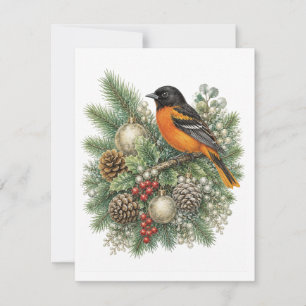 Cartão De Notas Coleção de Pássaros de Inverno Baltimore Oriole