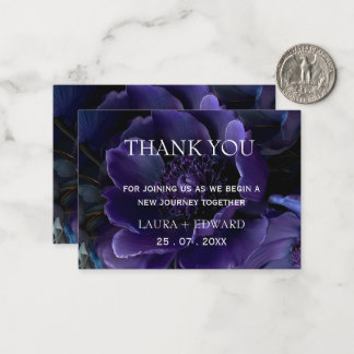 Cartão De Notas Coleção de Terno de Noite Azul e Floral Roxo para 