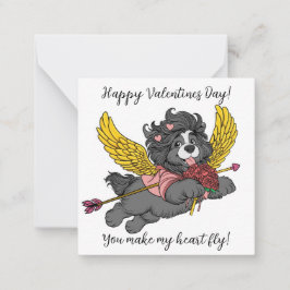 Cartão De Notas COLORABLE Puppy Dog Kids Classroom Valentine Card