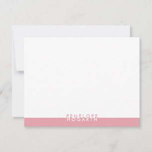 Cartão De Notas Colorbloco Mineral Moderno de Quic Branco Cor-de-R