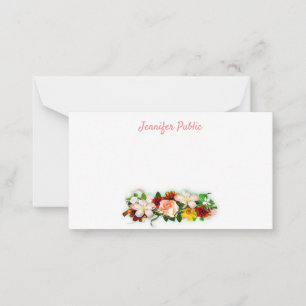 Cartão De Notas Colorida Colorida Elegante de Script de Escrita Ma