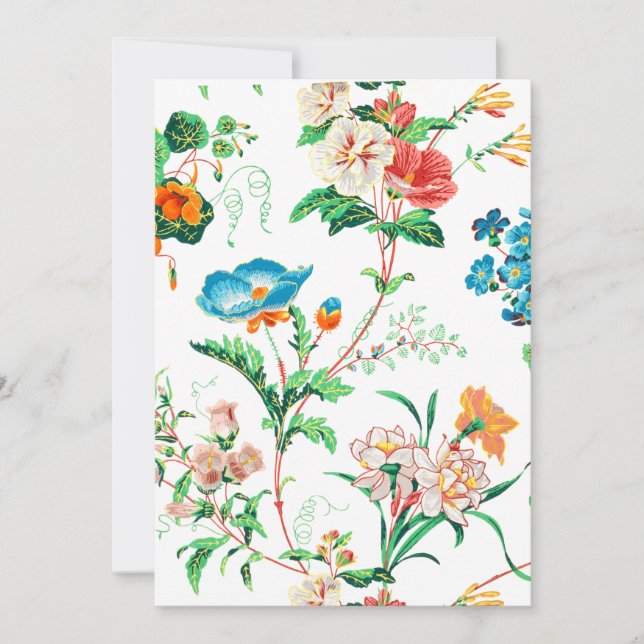 Cartão De Notas Colorida Fantasy Watercolor Floral (Frente)