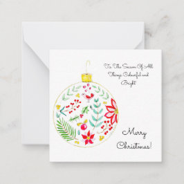 Cartão De Notas Colourful Christmas Ornament