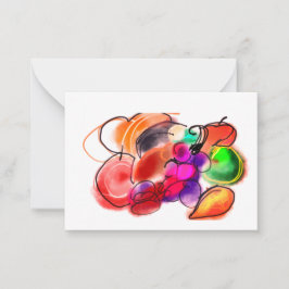 Cartão De Notas Comida de Dia de Ação de Graças