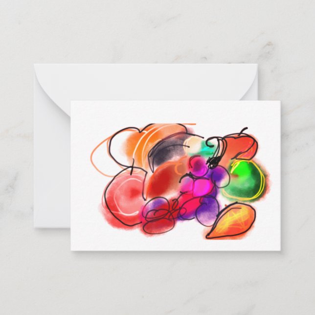 Cartão De Notas Comida de Dia de Ação de Graças (Frente)