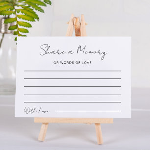 Cartão De Notas Compartilhe uma memória minimalista que deseja com
