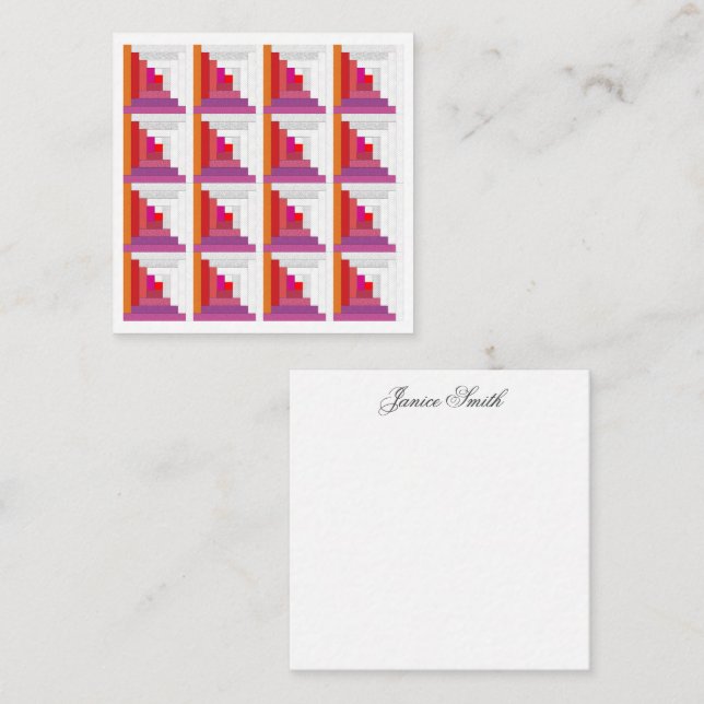 Cartão De Notas Comprimido De Cabine Vermelho, Roxo, Laranja E Bra (Frente/Verso)
