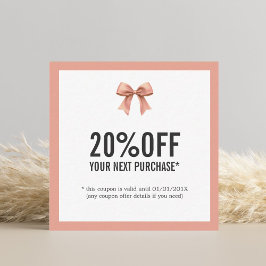 Cartão De Notas Compro de Faixa de Pastel Elegante Próximo Cupom d