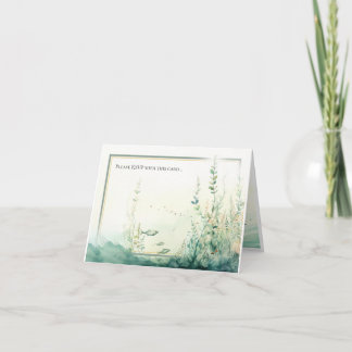 Cartão De Notas Configurações de RSVP ou Local do escape costeiro