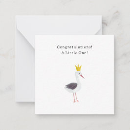 Cartão De Notas Congratulations Little Baby Newborn Birth Stork