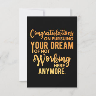 Cartão De Notas Congratulations on Pursuing Your Dream