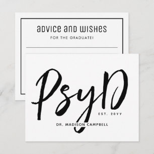 Cartão De Notas Conselhos e Desejos de Festa de formatura PsyD