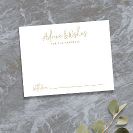 Cartão De Notas Conselhos e desejos do Formando de Script Moderno 