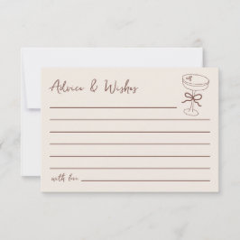 Cartão De Notas Conselhos E Desejos Para Noiva Espresso Martini