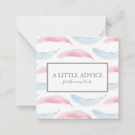 Cartão De Notas Conselhos Para Inserção Do Chá de fraldas Da Mãe