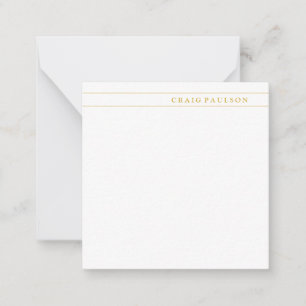 Cartão De Notas Consultor Advogado de Direito Profissão Dourado &