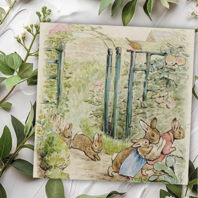Cartão De Notas Conto de Beatrix Potter dos Coelhinhos Flopsy (Criador carregado)