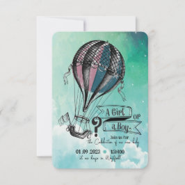 Cartão De Notas Convidado de Sexo do Balão de Ar Quente