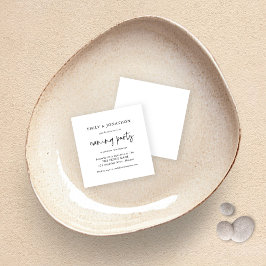 Cartão De Notas Convidado para a festa do Casamento Branco Preto M