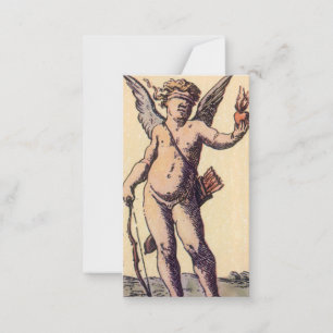 Cartão De Notas Copo de São Valentim Cegado, Carta de Tarot Antiga