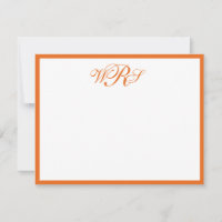 Cor - de - laranja clássico monograma