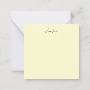 Cartão De Notas Cor elegante minimalista moderno simples nome