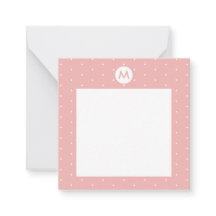 Cor personalizada Rosa ponto polka Inicial