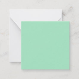 Cartão De Notas Cor Sólida Verde do Seafoam
