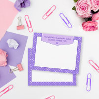 Coração Bolinhas Roxo Enviado com Amor e Abraços
