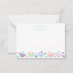 Cartão De Notas Coração Corajoso Corajoso Papel de carta Girly Scr