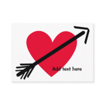 Coração vermelho personalizado com Dia de os namor