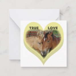 Cartão De Notas Corações de Conversa de Cavalos de Amor Verdadeiro