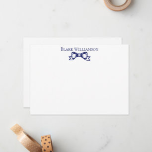 Cartão De Notas Cores DIY Fita de Laço Elegante #6 Azul
