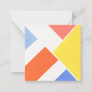 Cartão De Notas Cores Minimalistas